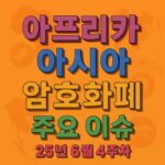 아프리카와 아시아 암호화폐 주요 이슈를 강조한 인포그래픽