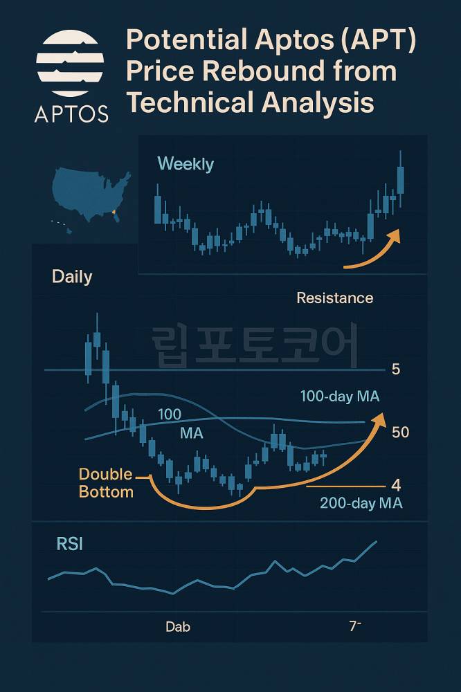 앱토스 기술적 반등 가능성을 보여주는 인포그래픽