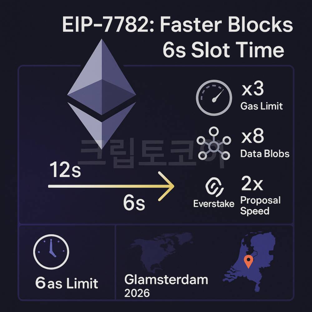 EIP-7782 이더리움 6초 슬롯 타임 인포그래픽