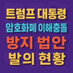 트럼프 대통령 암호화폐 이해충돌 방지 법안 발의 현황 인포그래픽