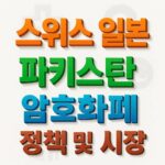 스위스 일본 파키스탄 암호화폐 정책 및 시장