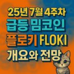플로키 밈코인 관련 텍스트 중심 그래픽 디자인