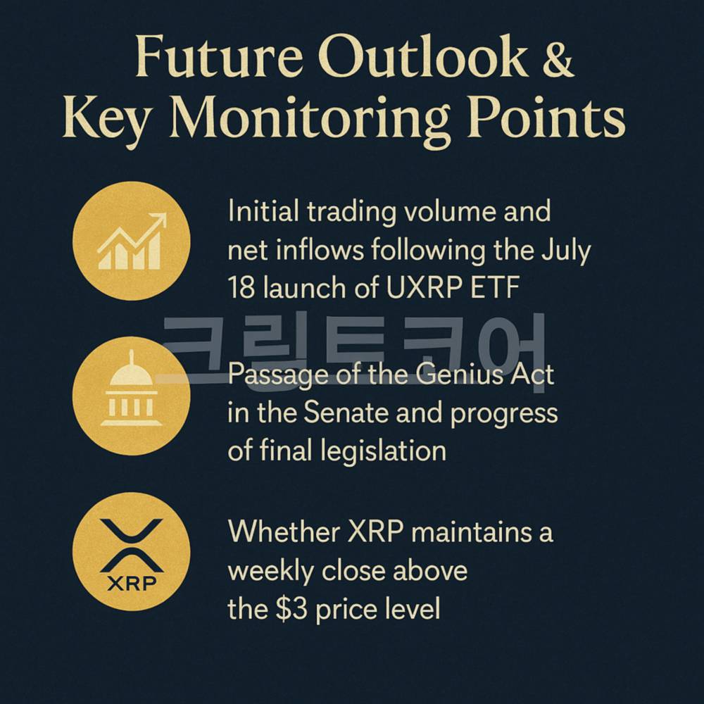 미래 XRP 시장 모니터링 핵심 포인트 인포그래픽