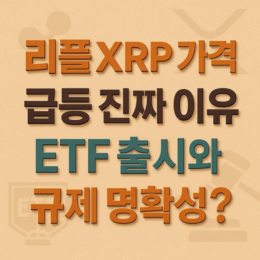 리플 XRP 급등 원인을 묻는 1:1 인포텍스트 그래픽