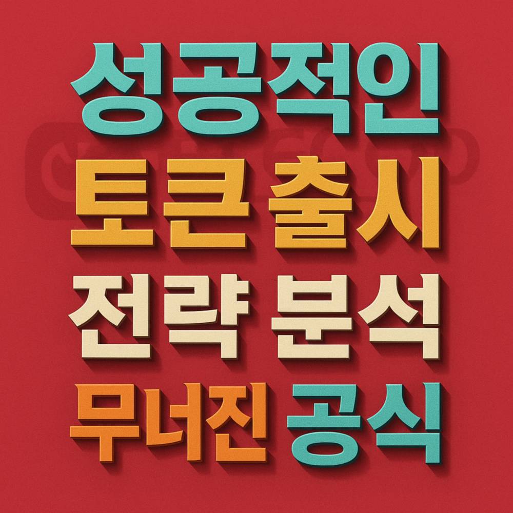 화려한 3D 효과의 다섯 줄 한글 타이포그래피 포스터