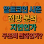 알트코인 시장 분석을 강조한 입체 텍스트 디자인 이미지