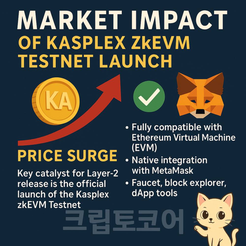 카스플렉스 zkEVM 테스트넷 출시 효과를 다룬 디지털 인포그래픽