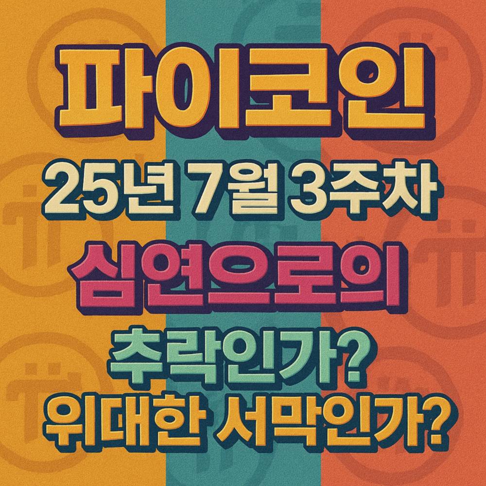 파이코인 25년 7월 3주차 심연으로의 추락인가 위대한 서막인가 텍스트 그래픽
