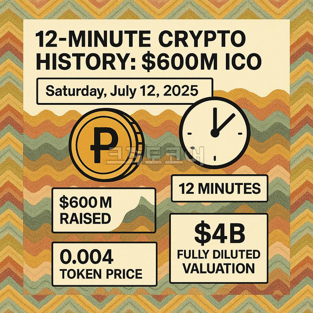 암호화폐 역사를 새로 쓴 12분 - 1조 3,200억 원 규모의 ICO