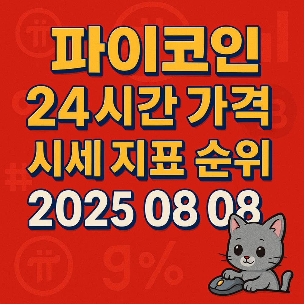 파이코인 가격 정보를 강조한 인포그래픽 이미지