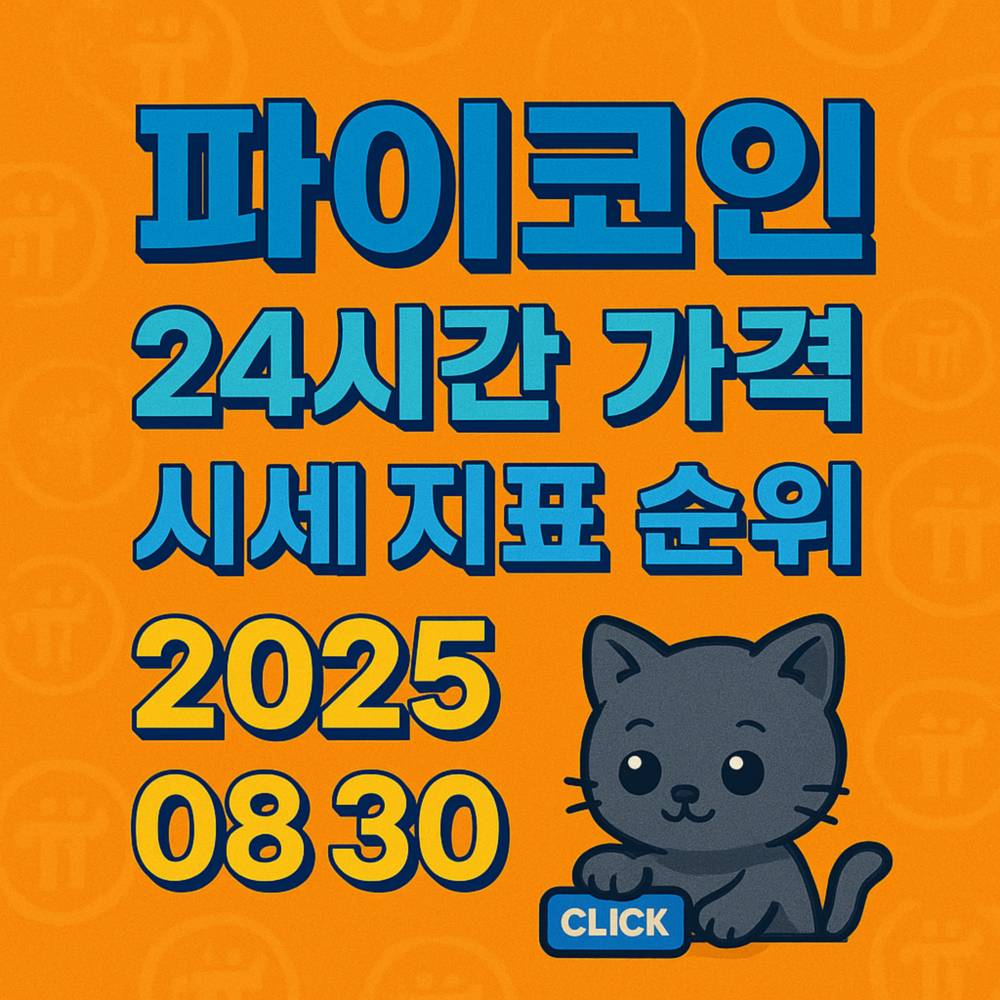 파이코인 24시간 시세 지표 인포그래픽 이미지