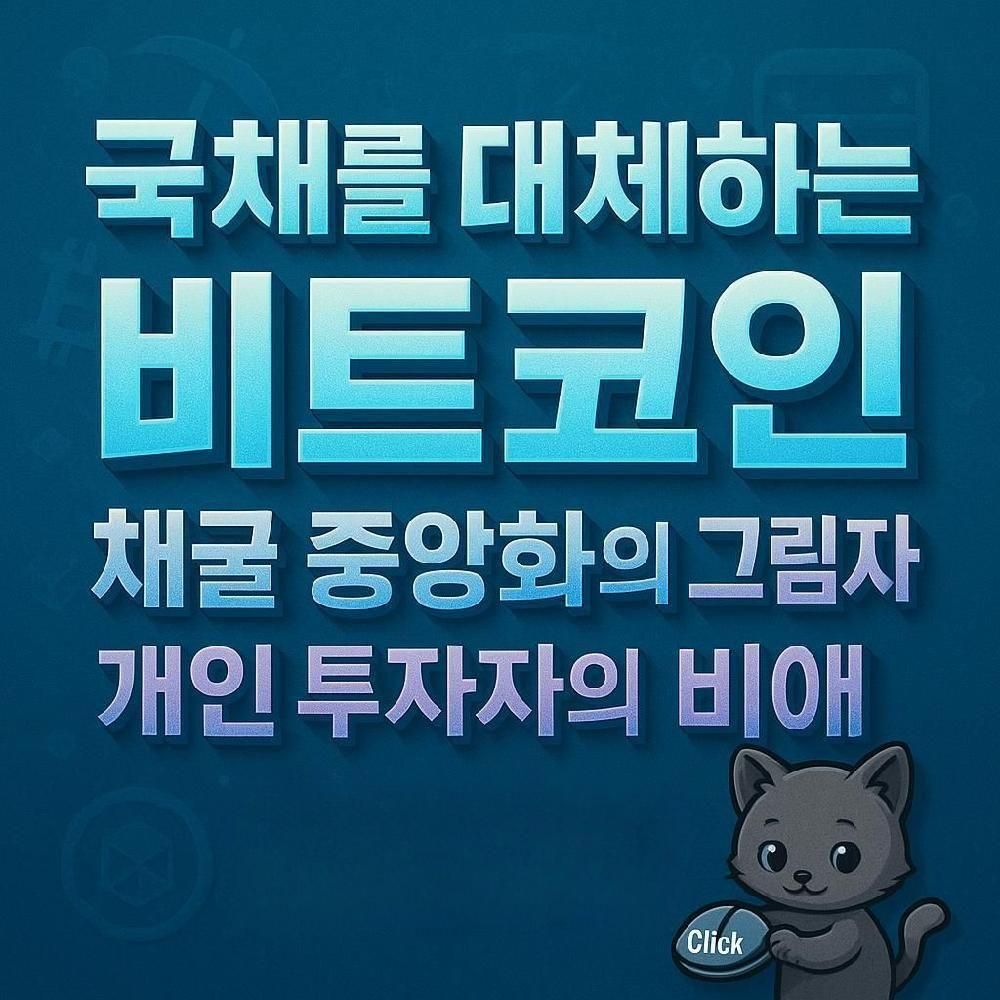 국채를 대체하는 비트코인 채굴 중앙화 그림자 개인투자자의 비애