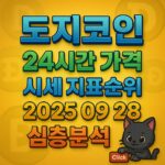 지코인 24시간 가격 및 시세 지표순위 심층분석 포스터