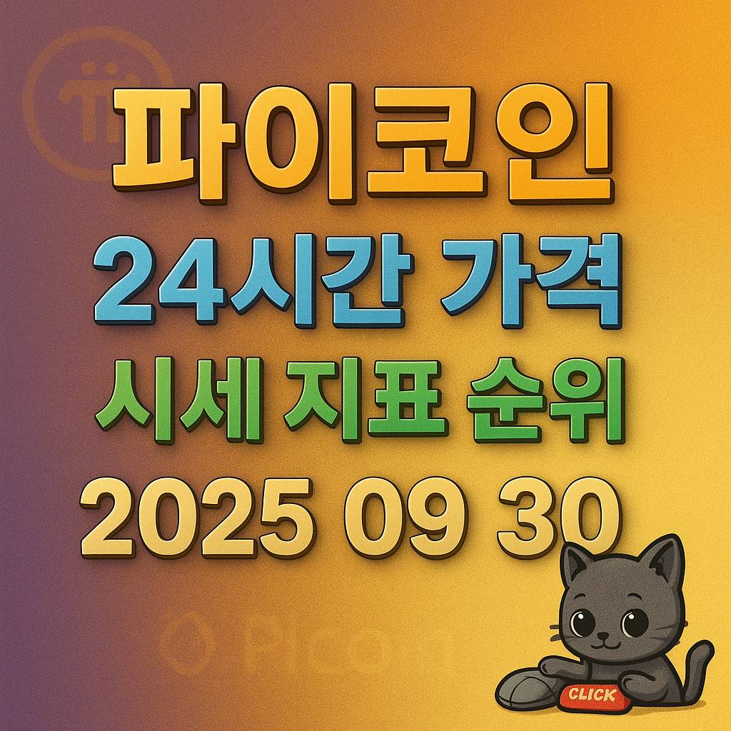 파이코인 시세 정보 인포그래픽 (2025년 9월 30일 기준)