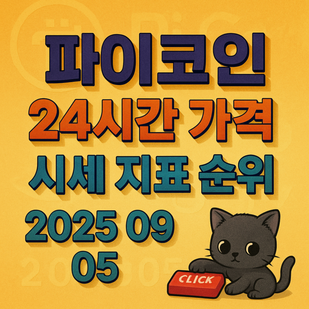 파이코인 24시간 가격 및 시세 정보를 강조하는 입체적 텍스트 이미지