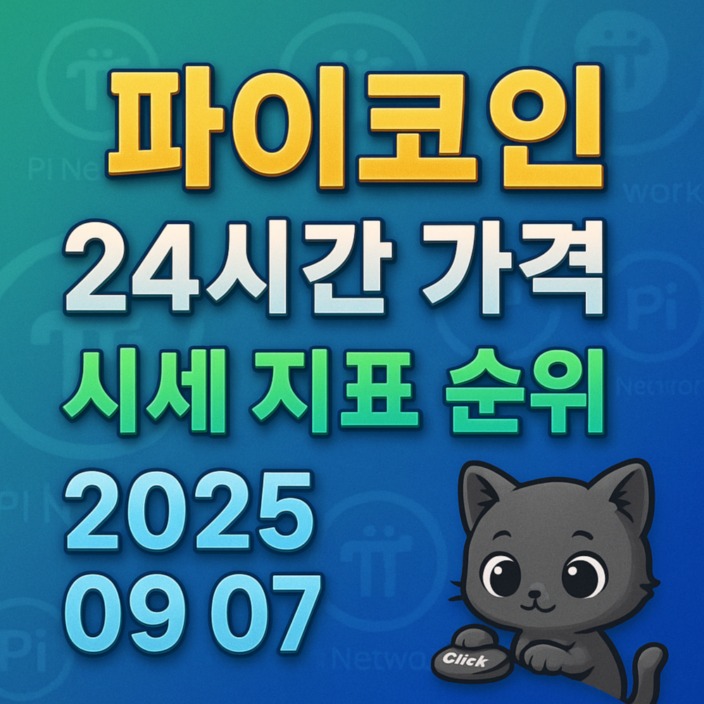 파이코인 24시간 가격과 시세 순위를 강조한 그래픽 이미지