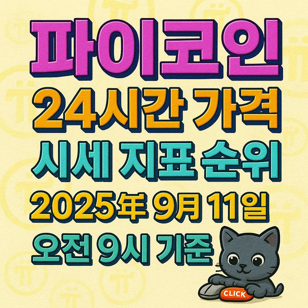 파이코인의 24시간 가격 시세를 시각적으로 표현한 인포그래픽 이미지
