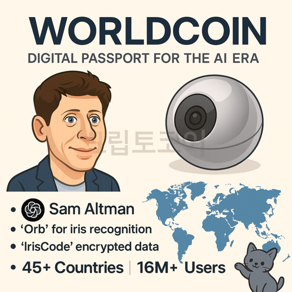 월드코인 AI 디지털 여권 프로젝트 인포그래픽