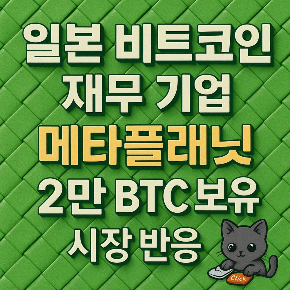 일본 재무 기업 메타플래닛의 비트코인 보유 현황에 대한 내용을 다룬 시각 자료