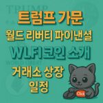 WLFI 코인 상장 일정을 안내하는 한글 그래픽