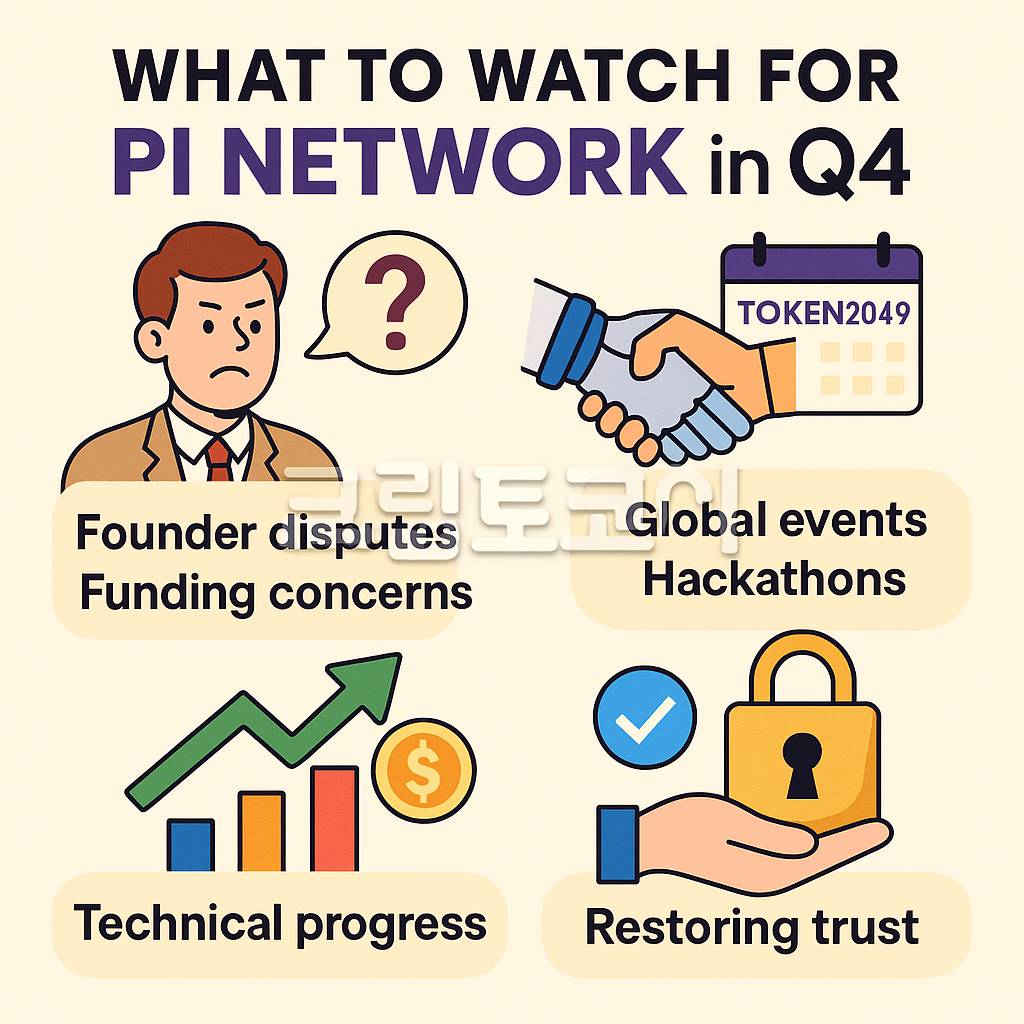 Pi Network 4분기 주요 이슈와 전망 인포그래픽