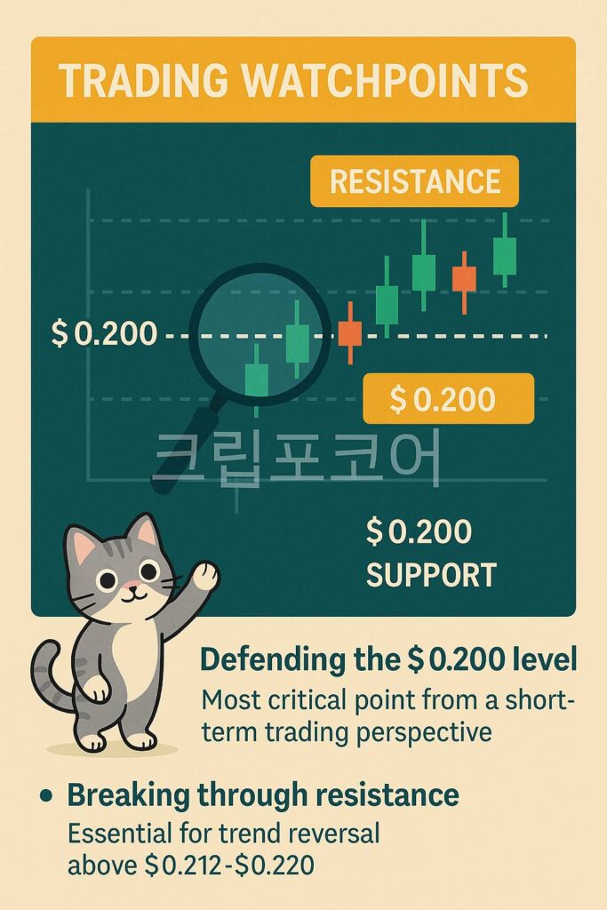 파이코인 단기 트레이딩의 핵심 지지·저항선을 보여주는 인포그래픽