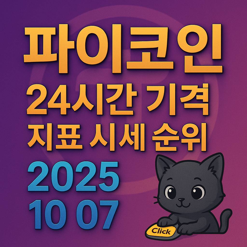파이코인 가격 정보를 강조한 텍스트 그래픽