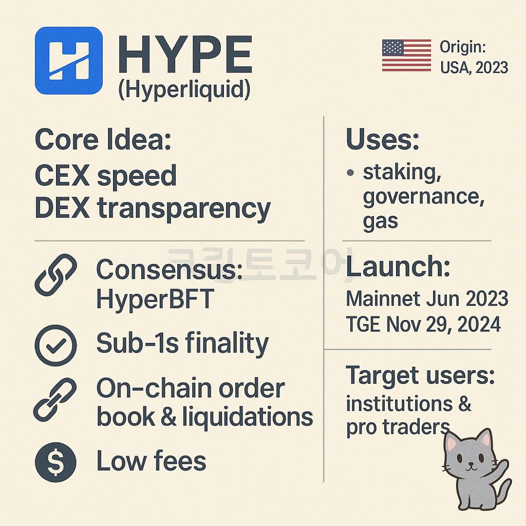하이퍼리퀴드 HYPE 개요 인포그래픽