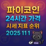 파이코인 24시간 가격 시세 지표 순위 2025년 11월 11일 디자인 썸네일
