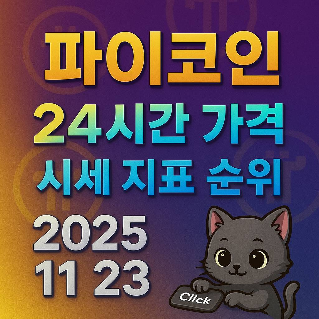파이코인 가격 시세 지표 순위 - 2025년 11월 22일 인포그래픽