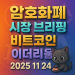 오늘의 암호화폐 브리핑 2025년 11월 23일 – 비트코인 이더리움 인포그래픽