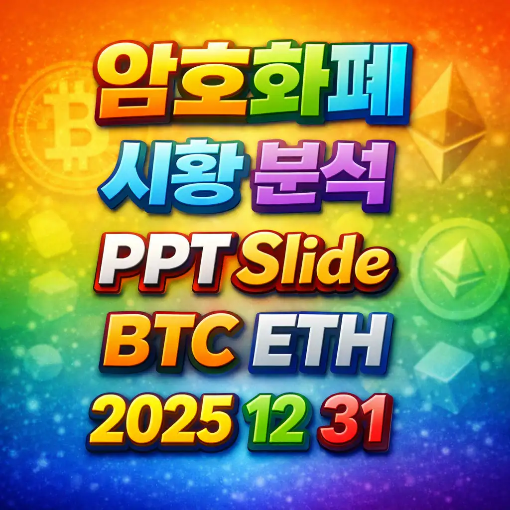 2025년 12월 31일 암호화폐 시황 분석 슬라이드