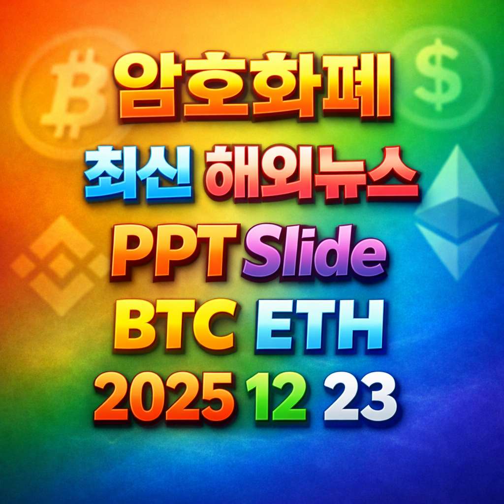 2025년 12월 23일 암호화폐 최신 해외 뉴스 총정리 슬라이드 – 비트코인 이더리움