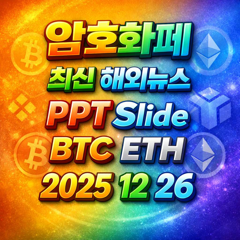 2025년 12월 26일 암호화폐 최신 해외 뉴스 총정리 슬라이드 – 비트코인 이더리움