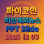 2025년 12월 3일 파이코인 최신 해외 뉴스 총정리 슬라이드 인포그래픽