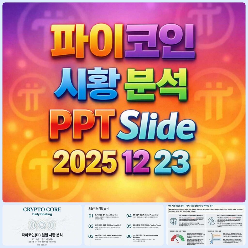 2025년 12월 23일 파이코인 시황 분석 슬라이드