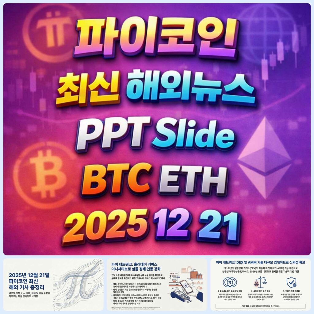 2025년 12월 21일 파이코인 최신 해외 뉴스 총정리 슬라이드