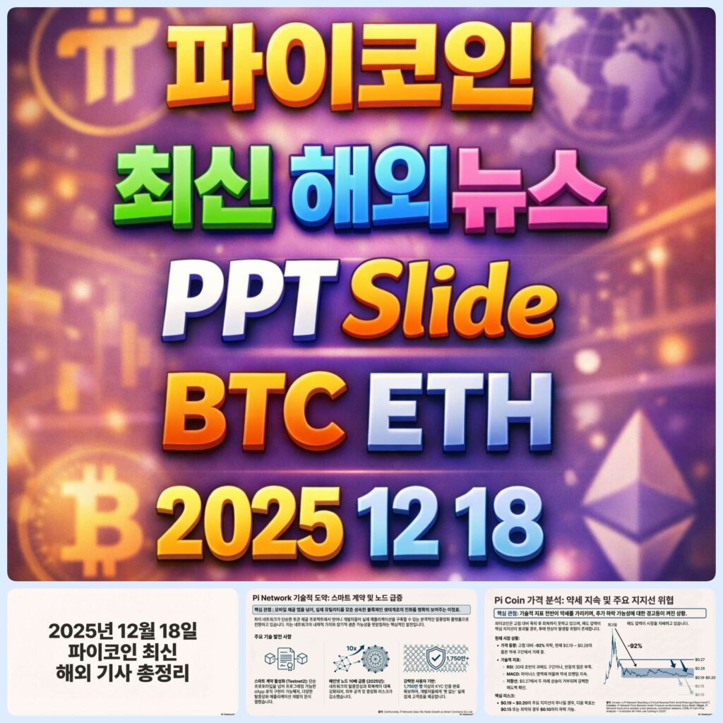 2025년 12월 18일 파이코인 최신 해외 뉴스 총정리 슬라이드