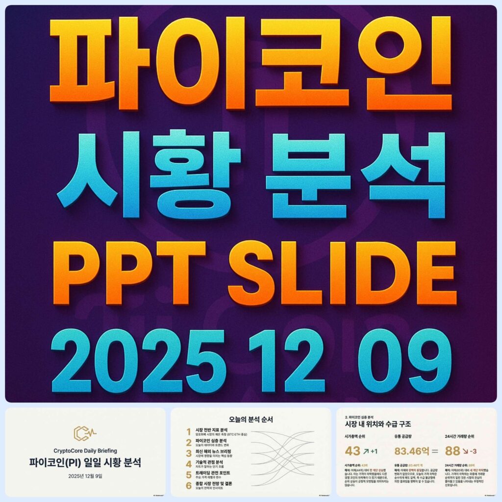 파이코인 시황 분석 PPT 슬라이드 2025 12 08 메인 이미지 인포그래픽