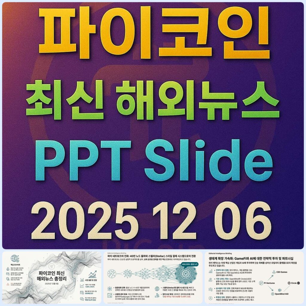 2025년 12월 6일 파이코인 최신 해외 뉴스 총정리 슬라이드