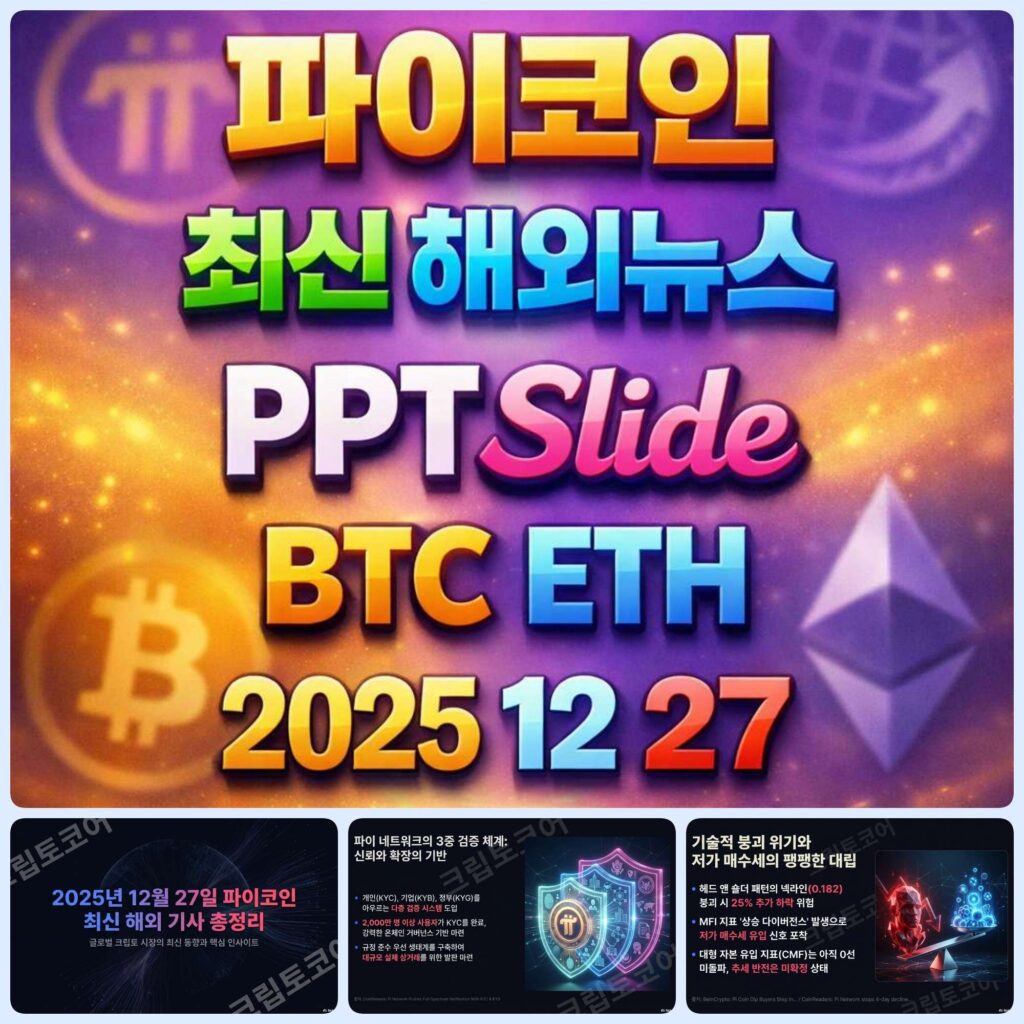2025년 12월 27일 파이코인 최신 해외 뉴스 총정리 슬라이드