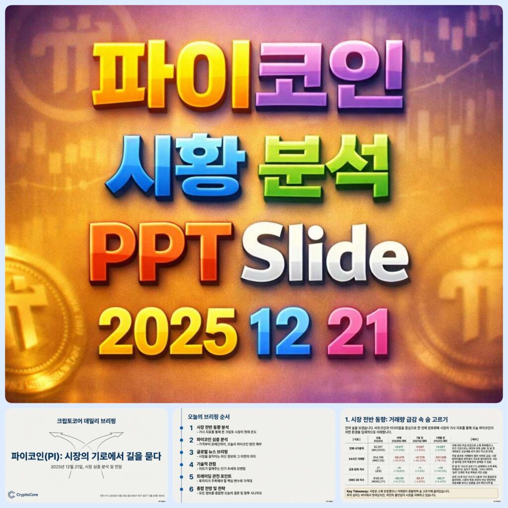 2025년 12월 21일 파이코인 시황 분석 슬라이드
