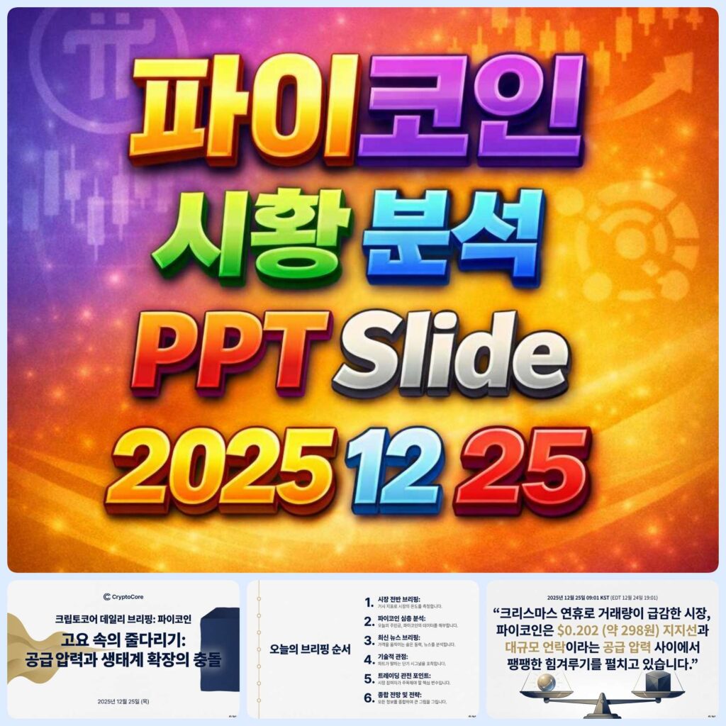 2025년 12월 25일 파이코인 시황 분석 슬라이드