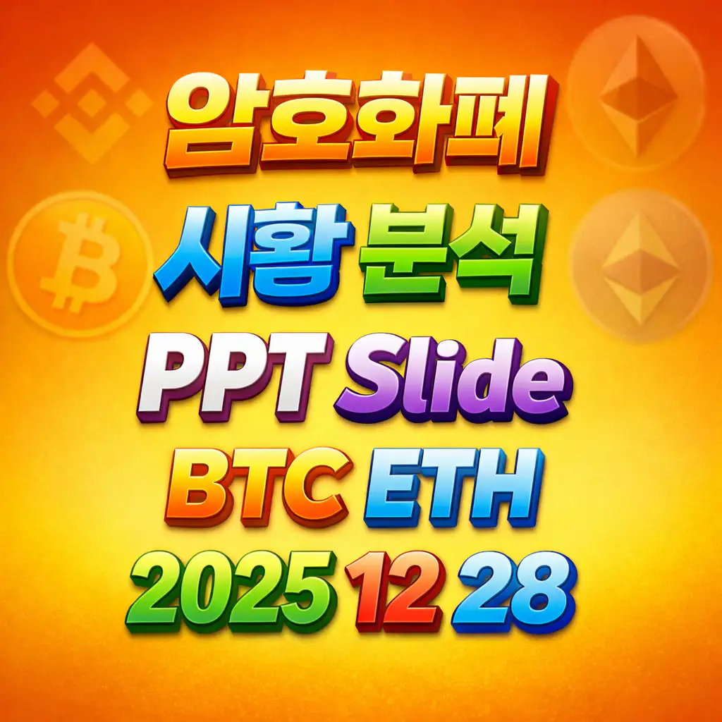 2025년 12월 28일 암호화폐 시황 분석 슬라이드