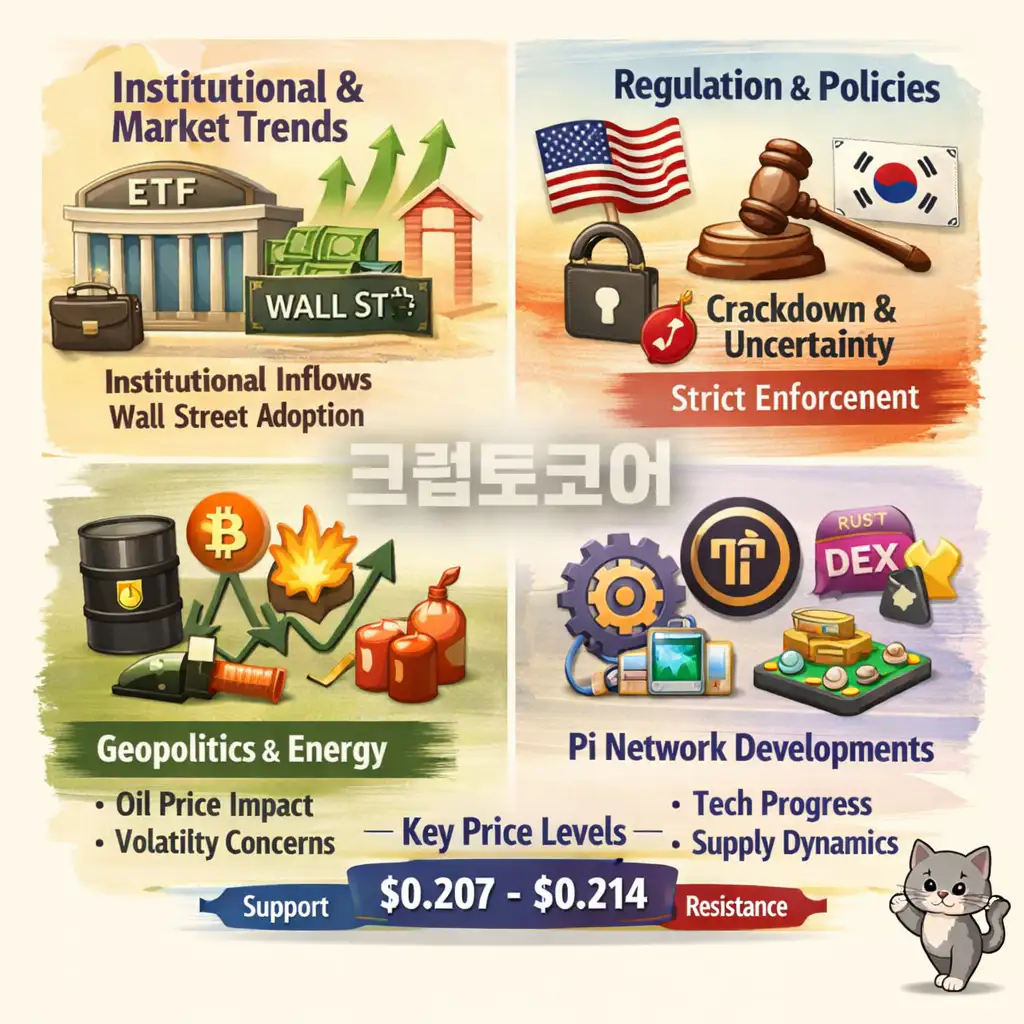 오늘 파이코인 24시간 가격 시세 지표 순위 2026년 1월 7일 전망 인포그래픽