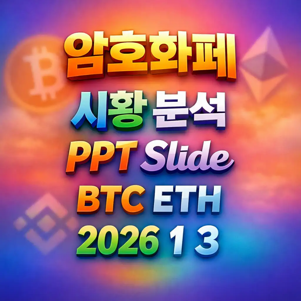 2026년 1월 3일 암호화폐 시황 분석 슬라이드