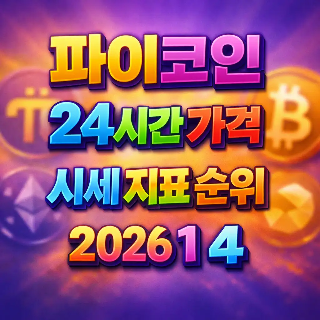오늘 파이코인 24시간 가격 시세 지표 순위 2026년 1월 4일 메인 이미지 인포그래픽