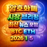 암호화폐 시장 브리핑 2026년 1월 5일 - 비트코인 이더리움 메인 이미지 인포그래픽