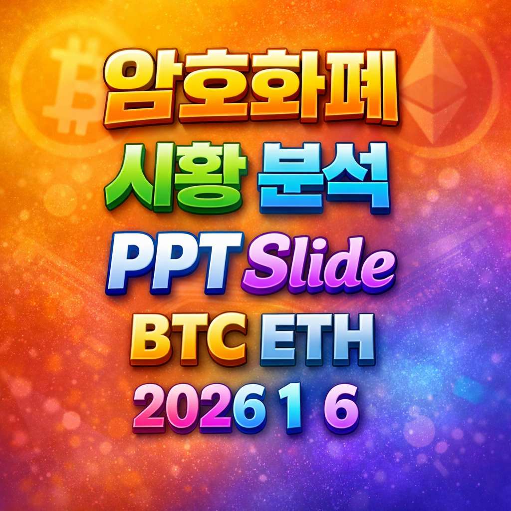 2026년 1월 6일 암호화폐 시황 분석 슬라이드
