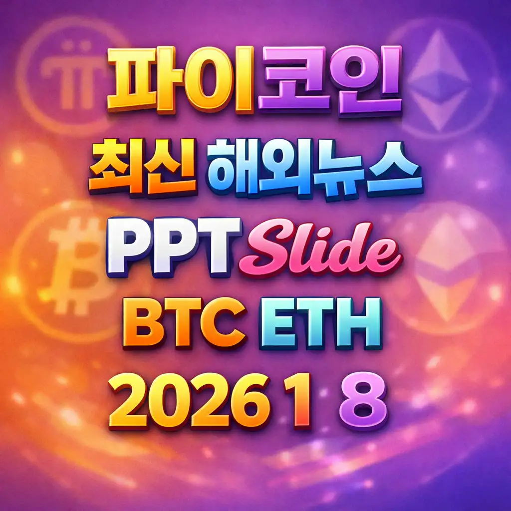 2026년 1월 8일 파이코인 최신 해외 뉴스 총정리 슬라이드